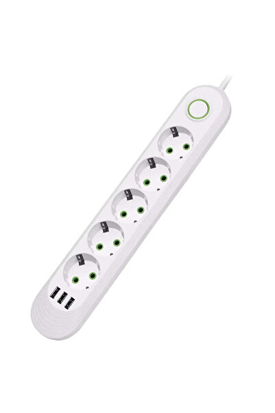 OEM Aisadon Multifunctional Extension Cord 3m – 5 Sockets + 3 USB – Full Protection