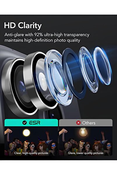 PiyasaSepeti Apple iPhone 17 Air Metal Framed Camera Protection Lens Gold