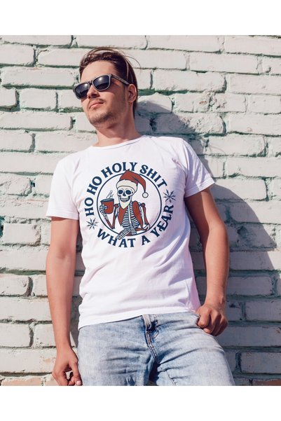 MVRDAR Tricou de Craciun unisex din 100% bumbac pentru femei si barbati
