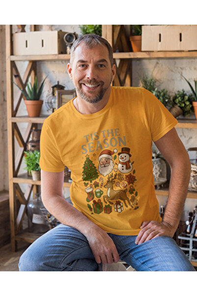 MVRDAR Tricou de Craciun unisex din 100% bumbac pentru femei si barbati
