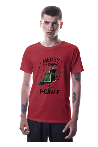 MVRDAR Tricou de Craciun unisex din 100% bumbac pentru femei si barbati