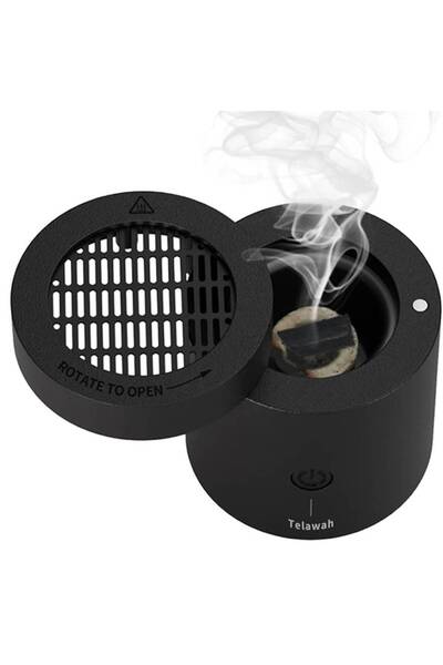Telawah مبخرة بخور صغيرة محمولة قابلة لإعادة الشحن مزودة بمنفذ USB، مع خاصية الاحتراق لمدة 120 ثانية
