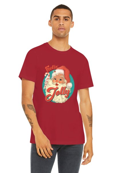 MVRDAR Tricou de Craciun unisex din 100% bumbac pentru femei si barbati