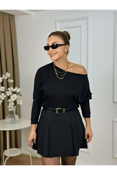 LUNES Boat Neck Modal Fabric Blouse