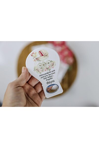Bebek Arabası Temalı Yeni Doğan Kız Bebek Balon Açacak Magnet, Kız Bebek Hediyelik Magnetleri 20li