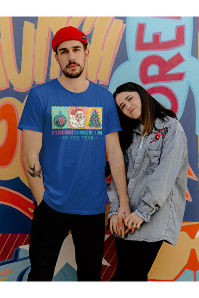 MVRDAR Tricou de Craciun unisex din 100% bumbac pentru femei si barbati