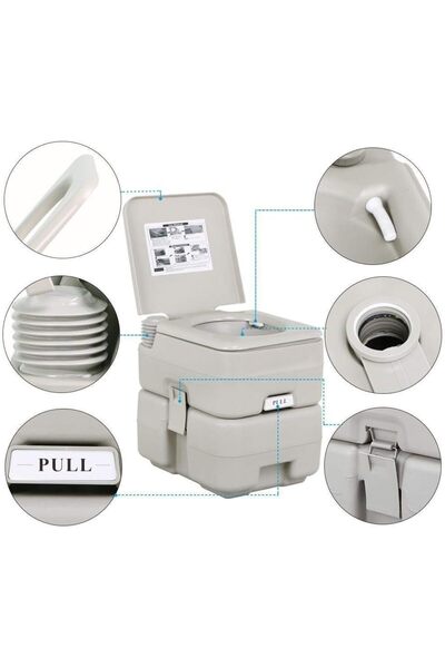 Other مرحاض محمول متنقل مع مضخة مياه قوية مدمجة للرحلات الخارجية والتخييم سعة...