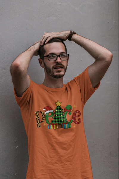 MVRDAR Tricou de Craciun unisex din 100% bumbac pentru femei si barbati