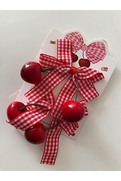 RSTM Boutique Cherry Buckle School Girl Child Beautiful Red Perfect Trend