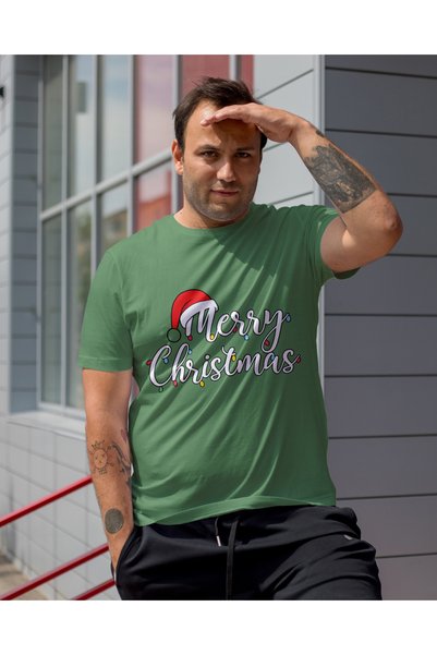 MVRDAR Tricou de Craciun unisex din 100% bumbac pentru femei si barbati