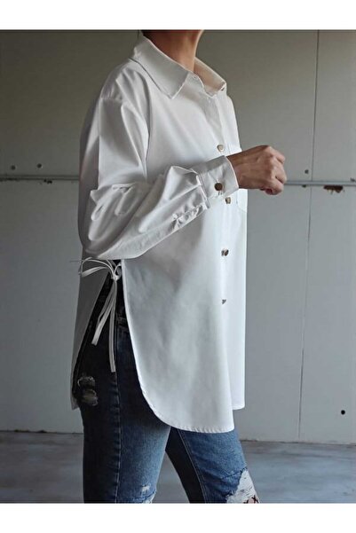 BEBE PLUS Tie Detail Design Shirt