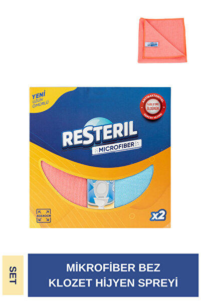 Resteril Klozet Temizleyici Dezenfektan Spreyi Mikro Fiber Bez Tuvalet Temizl...