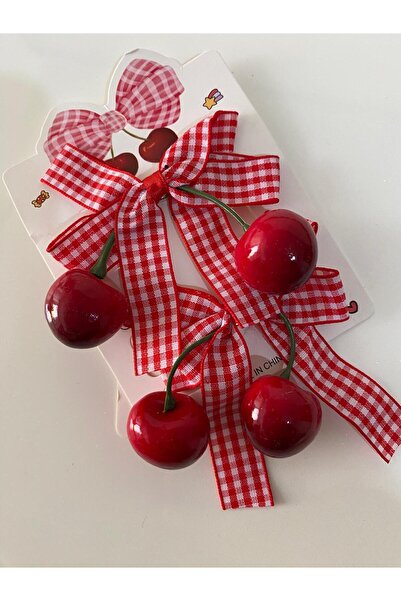 RSTM Boutique Cherry Buckle School Girl Child Beautiful Red Perfect Trend