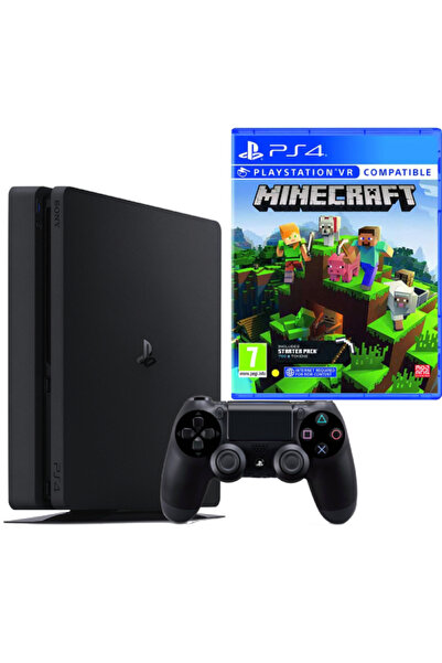 Sony Consolă PlayStation 4 SLIM 500GB + Controller + Minecraft - La mâna a doua