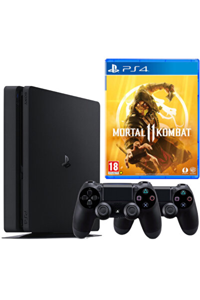 Sony Consolă PlayStation 4 Slim 1TB + 2 controllere wireless + Mortal Kombat ...
