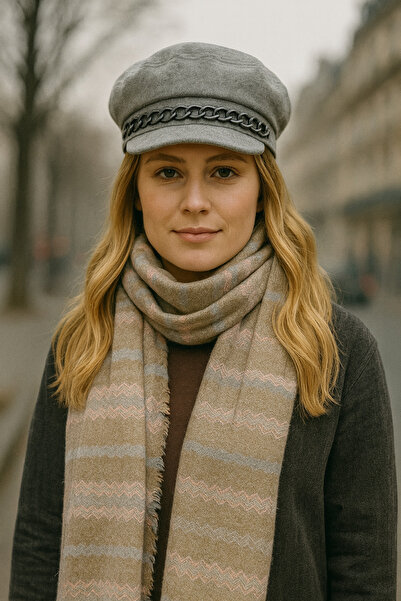 Saria Moda Soft Textured Plaid Thick Shoulder Shawl