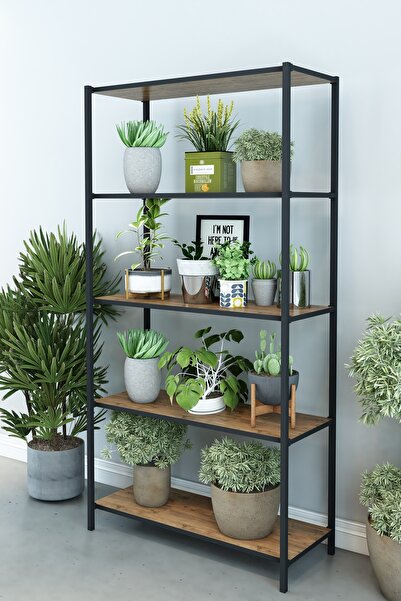 DEKOZUM STARK 5 Raflı Çiçeklik Saksılık Çiçek Standı Dekoratif Saksı Rafı 150x56cm ATLANTİKÇAM
