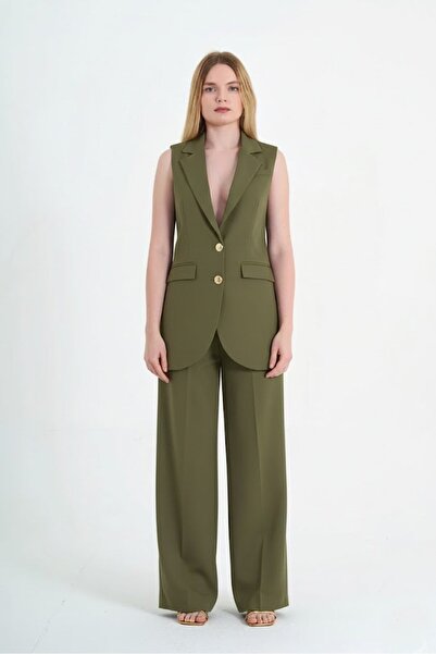 AYSHAN Khaki Double Layer Vest