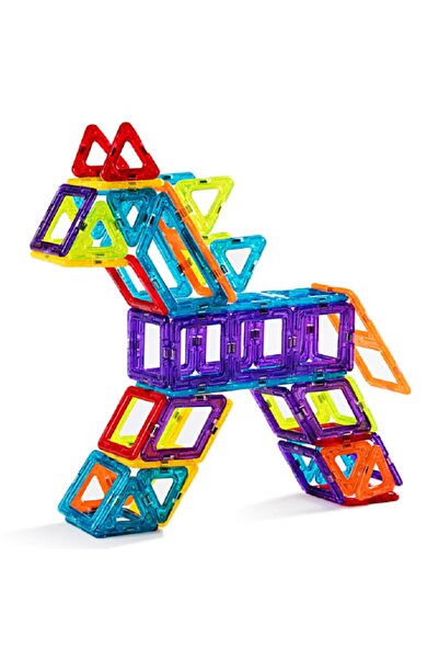 COSTWAY Blocuri de construcție magnetice cu 106 piese pentru copii mici