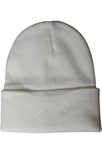 golden pineapple Classic Woolen Winter Beanie, White, Comfortable & Stretchable