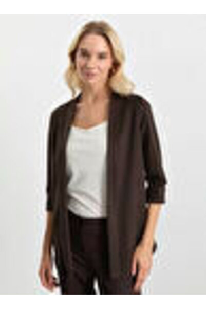 Selen Kahverengi Kadın Standart Fitilli Ceket 25KSL1550