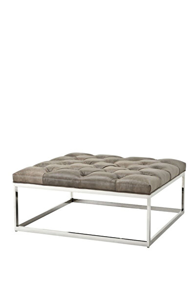 Eichholtz Evans Gri Deri Orta Sehpa