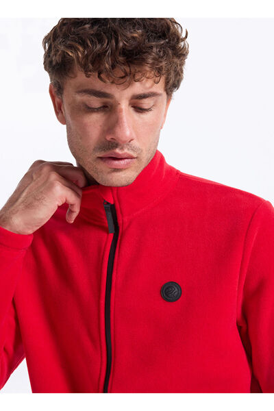 Discovery Expedition D5WM-SWT3301 Kırmızı Dik Basic Erkek Polar Sweatshırt