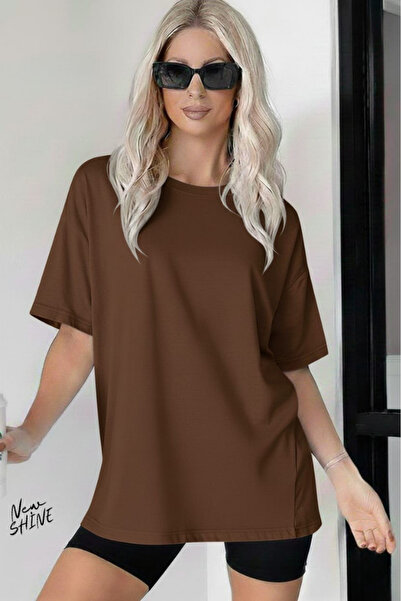 New Shine Unisex supradimensionat Neimprimat tricou