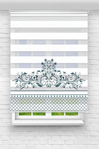 Perdecizade (ENXBOY)SİYAH MOTİFLİ DİJİTAL BASKILI ZEBRA PERDE-COCUK ODASI-STO...