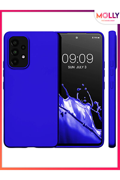 Molly حافظة سيليكون غير لامعة لهاتف سامسونج جالاكسي A73 S أزرق بلون الكوبالت