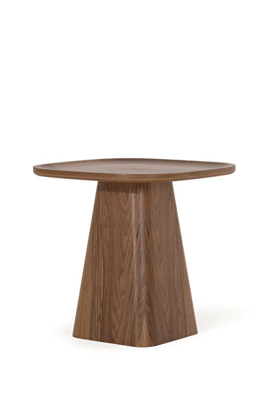 Saloni Chelsea Açık Kahve Ceviz Ahşap Yan Sehpa