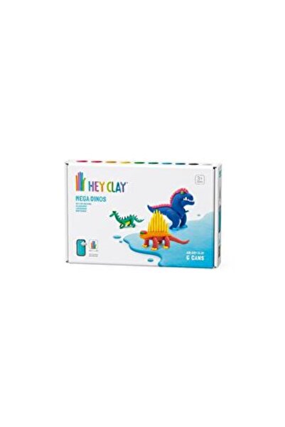 Hey Clay الطين المتجف بالهواء (علبة من 6 قطع) - الديناصورات الضخمة (لاجوسوكوس...