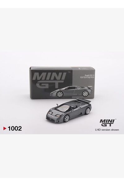 mini gt بوغاتي EB110 سوبر سبورت جريجيو سكادورو 1002