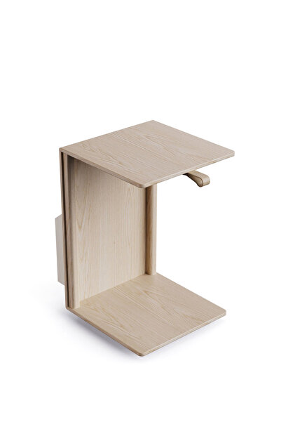 Ananas Salon Trio Bej Meşe Ahşap C Yan Sehpa