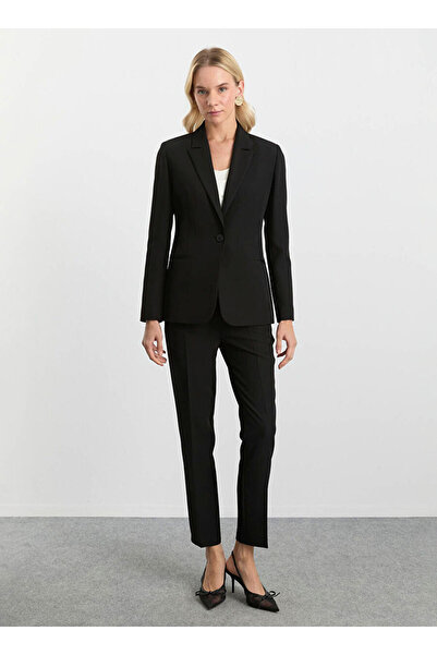 Selen Siyah Kadın Standart Pantolon 25KSL5452