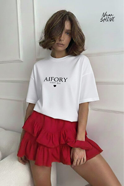 New Shine Aifory Every Day Футболка Oversize з принтом