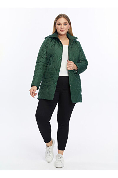 Selen Haki Kadın Standart Kapitone Mont 25KSL6168