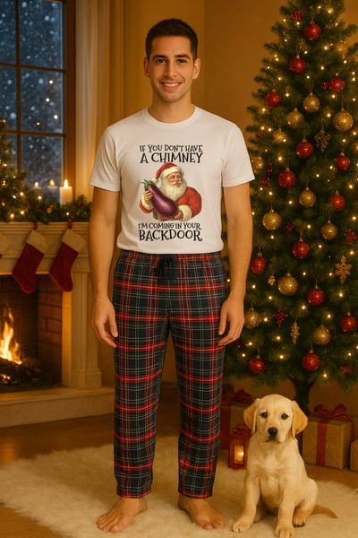 MVRDAR Σετ ανδρικής βαμβακερής πιτζάμας Grinch Christmas Collection, Χριστουγ...