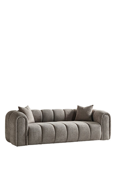 BEKALIVING Rui Comfort Gri Teddy Üçlü Kanepe