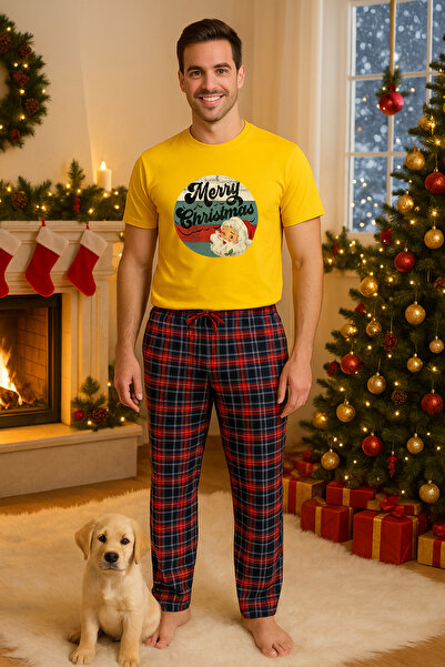 MVRDAR Set pijamale barbati bumbac Colectia Grinch Christmas, sarbatori de Cr...