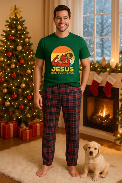 MVRDAR Σετ ανδρικής βαμβακερής πιτζάμας Grinch Christmas Collection, Χριστουγ...