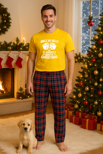 MVRDAR Set pijamale barbati bumbac Colectia Grinch Christmas, sarbatori de Cr...