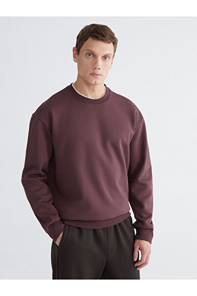 LC Waikiki Lcw Vision Plum Crew Neck Men's Thick Sweatshirt