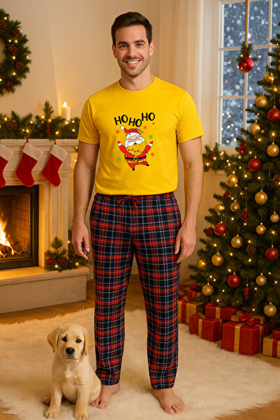 MVRDAR Set pijamale barbati bumbac Colectia Grinch Christmas, sarbatori de Cr...