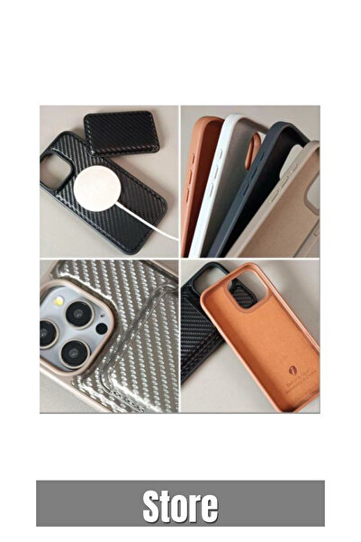 Store حافظة هاتف آيفون 16 برو بنمط الكربون مع حامل، ماصة للصدمات، فاخرة