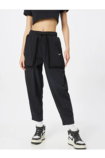 Nike Wmns Sportswear Essential Dokuma Yüksek Bel Curve siyah Pantolon DQ6809