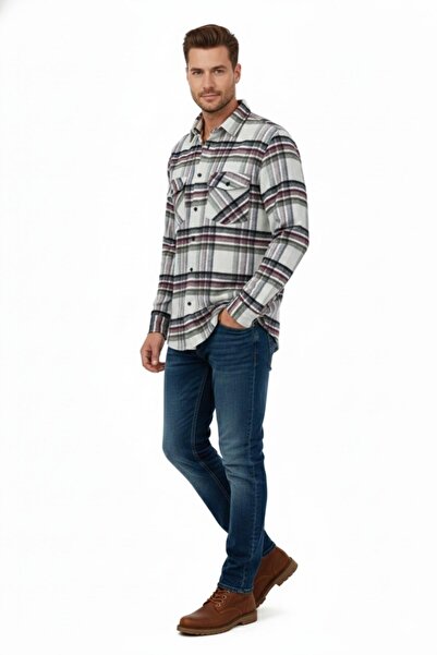 rasstmen Men's Winter Double Pocket Hooded Lumberjack Shirt Bgl-St04869