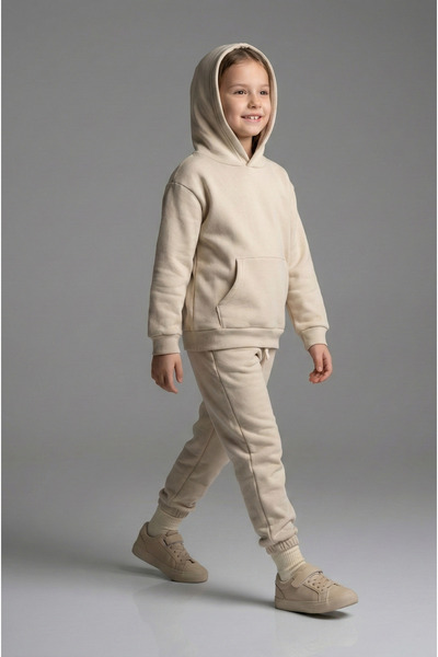 Kalemce Devojčina krem boja, jednobojna Sa kapuljačom Gornji i donji deo