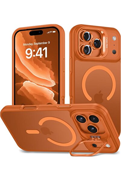 HappyCase iPhone 17 Pro Max Uyumlu Stantlı Kılıf Case Pro Tank Kılıf Lens Kor...