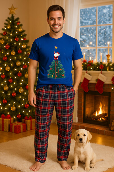 MVRDAR Set pijamale barbati bumbac Colectia Grinch Christmas, sarbatori de Cr...
